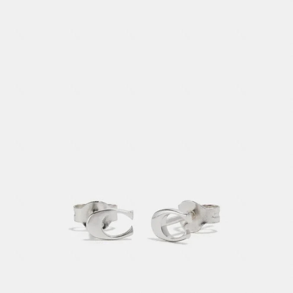 Coach C stud earrings